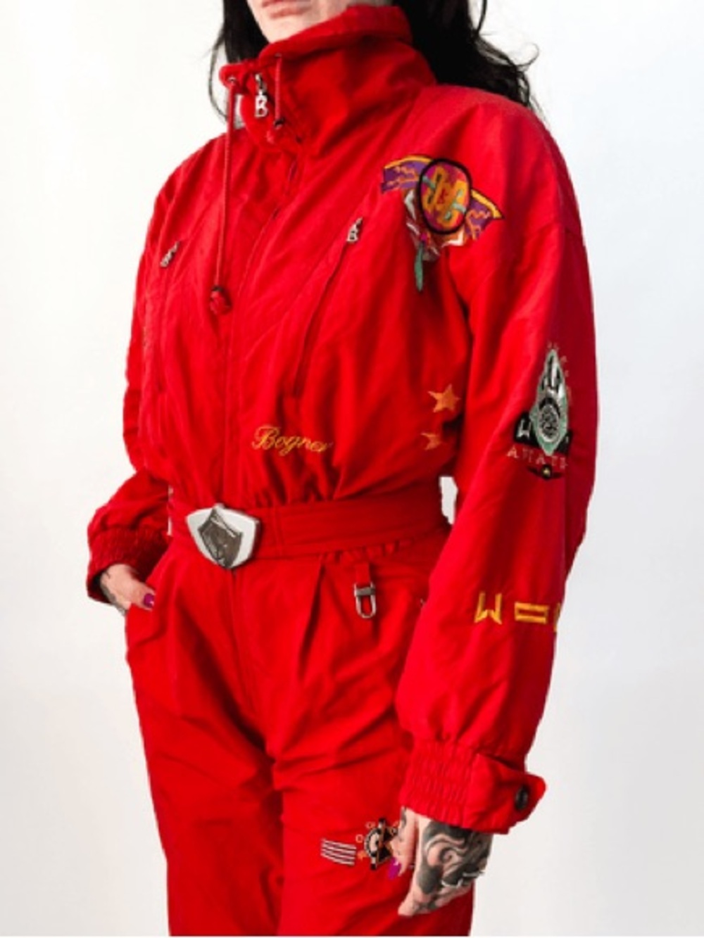 Vintage Rare Bogner Embroidered Southwest Ski Suit Jumpsuit